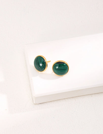 Malachite earrings