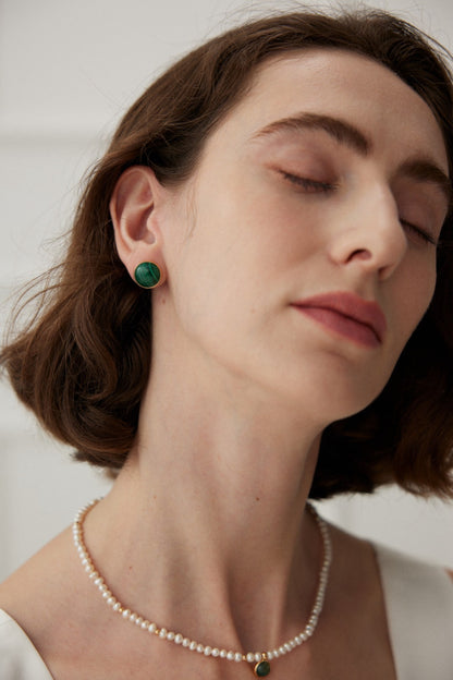 Malachite earrings