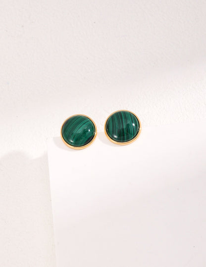 Malachite earrings