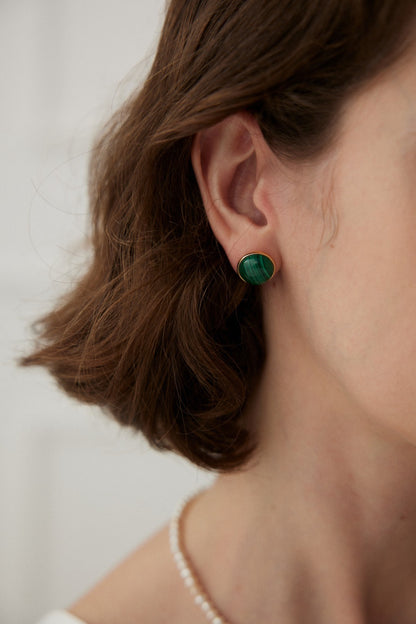 Malachite earrings