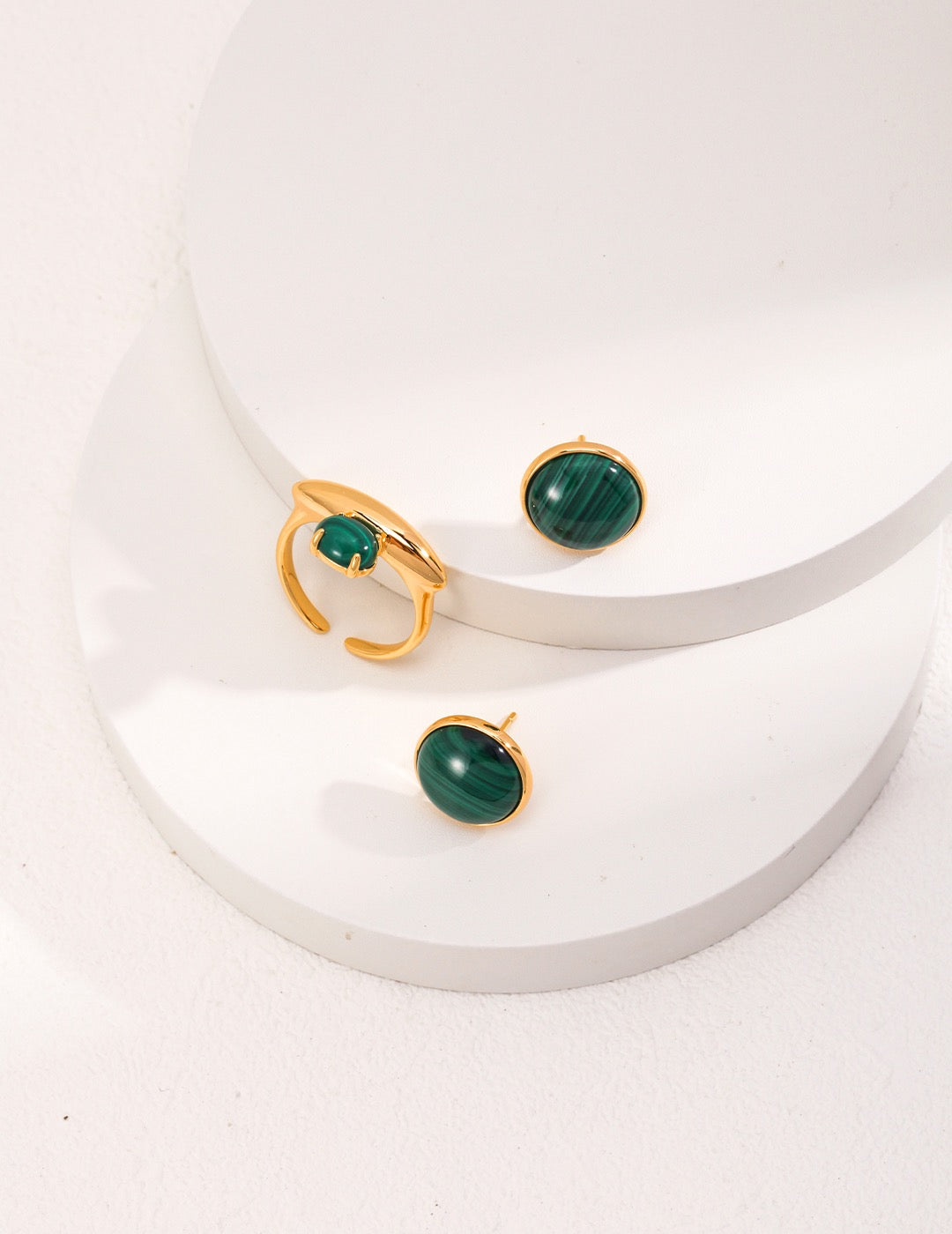 Malachite earrings