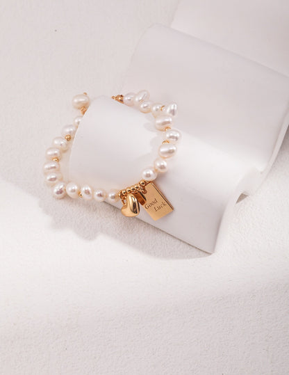 Sterling Silver Lucky Pearl Bracelet