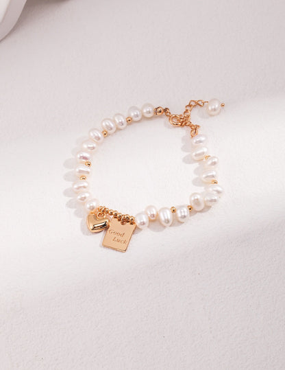 Sterling Silver Lucky Pearl Bracelet