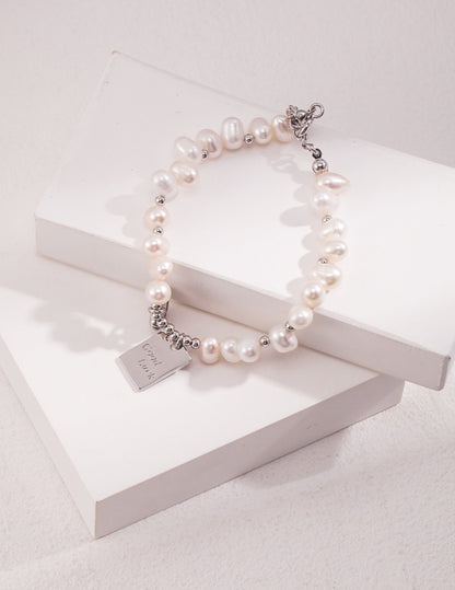 Sterling Silver Lucky Pearl Bracelet