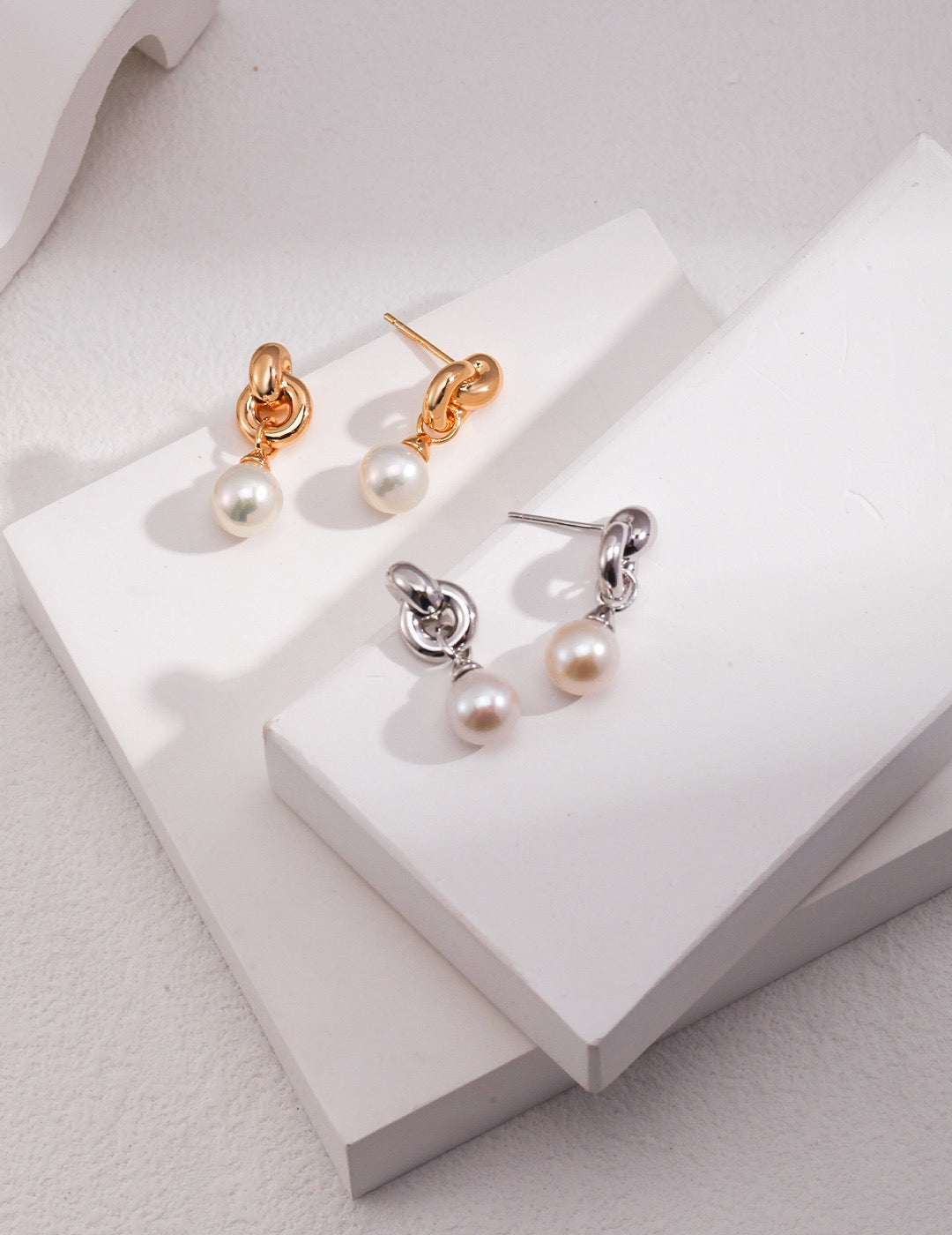 Sterling silver pearl earrings