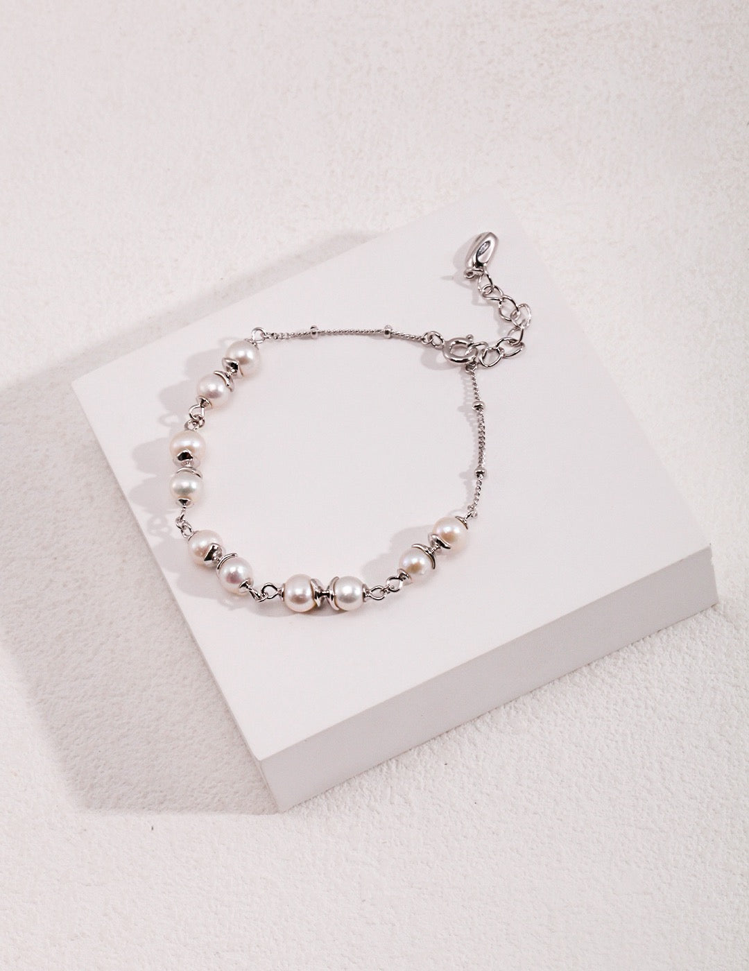 Sterling silver pearl bracelet