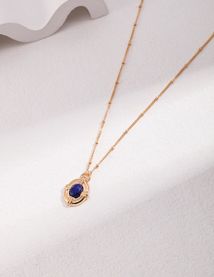 Sterling silver lapis lazuli necklace