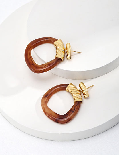 The unique modern ethnic resin earrings