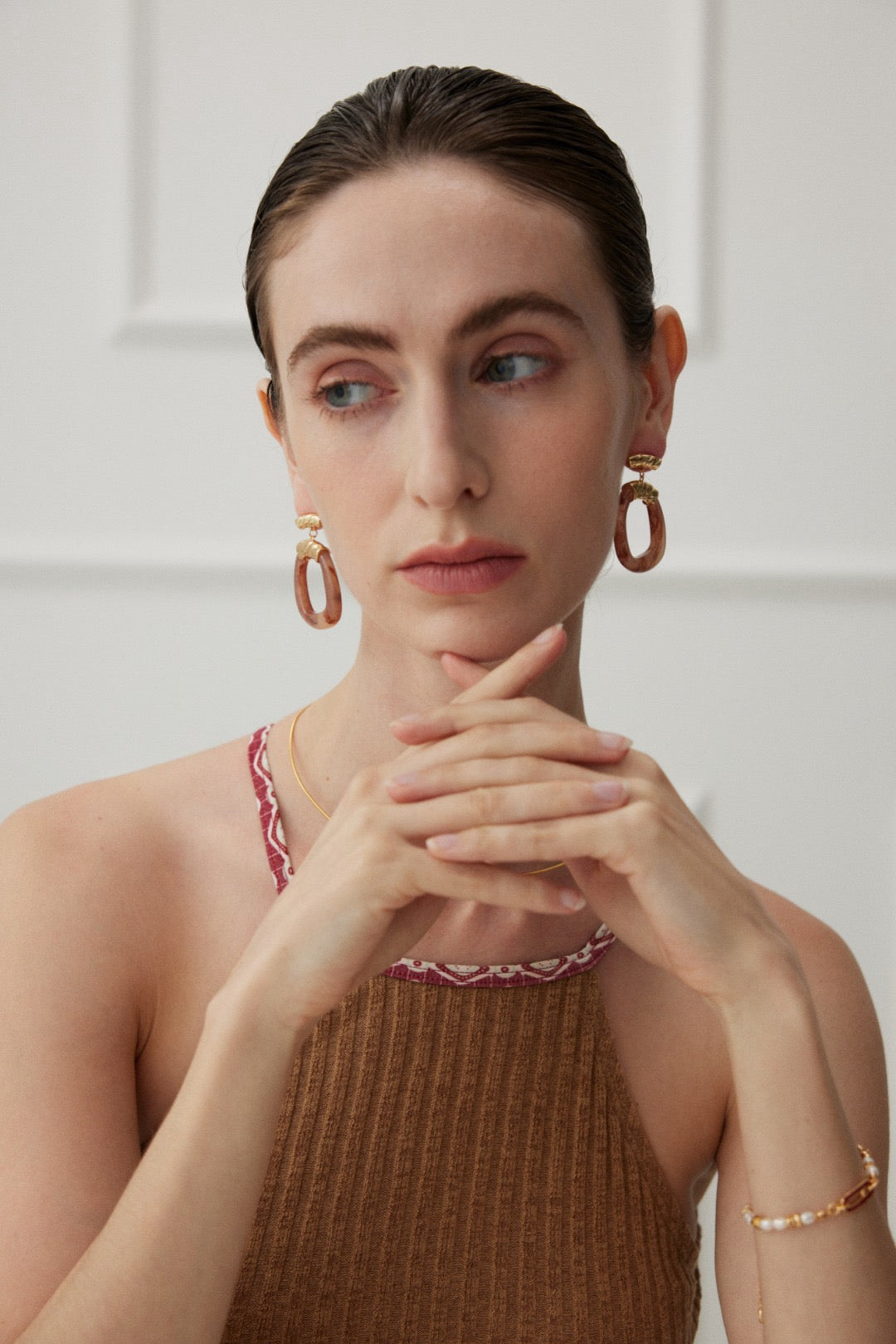 The unique modern ethnic resin earrings