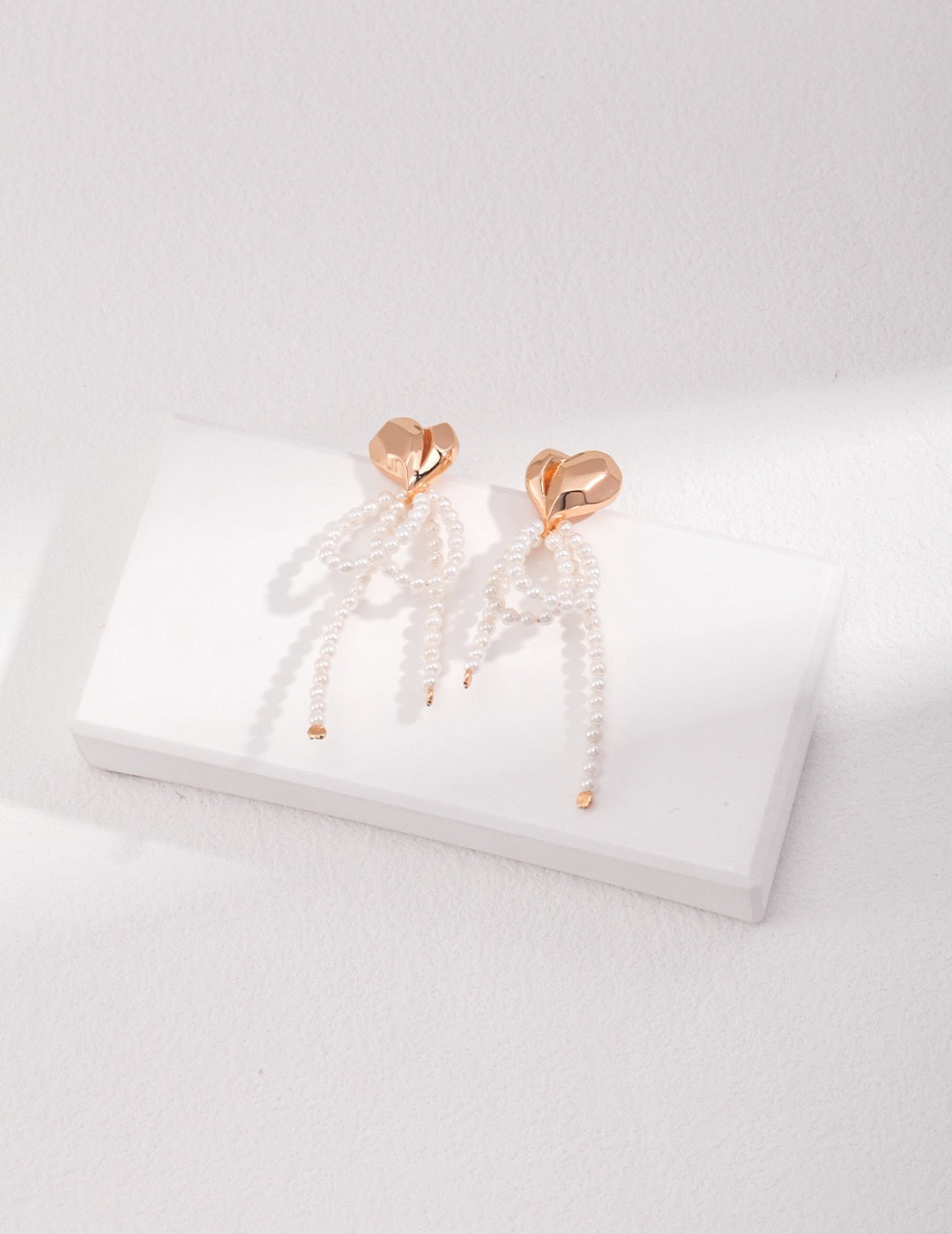 Sterling silver shell pearl earrings