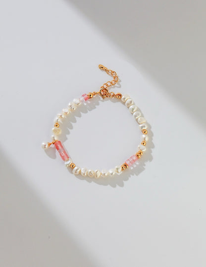 Sterling silver pearl bracelet