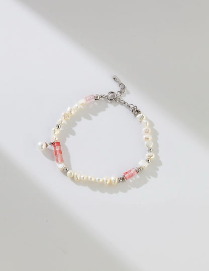 Sterling silver pearl bracelet