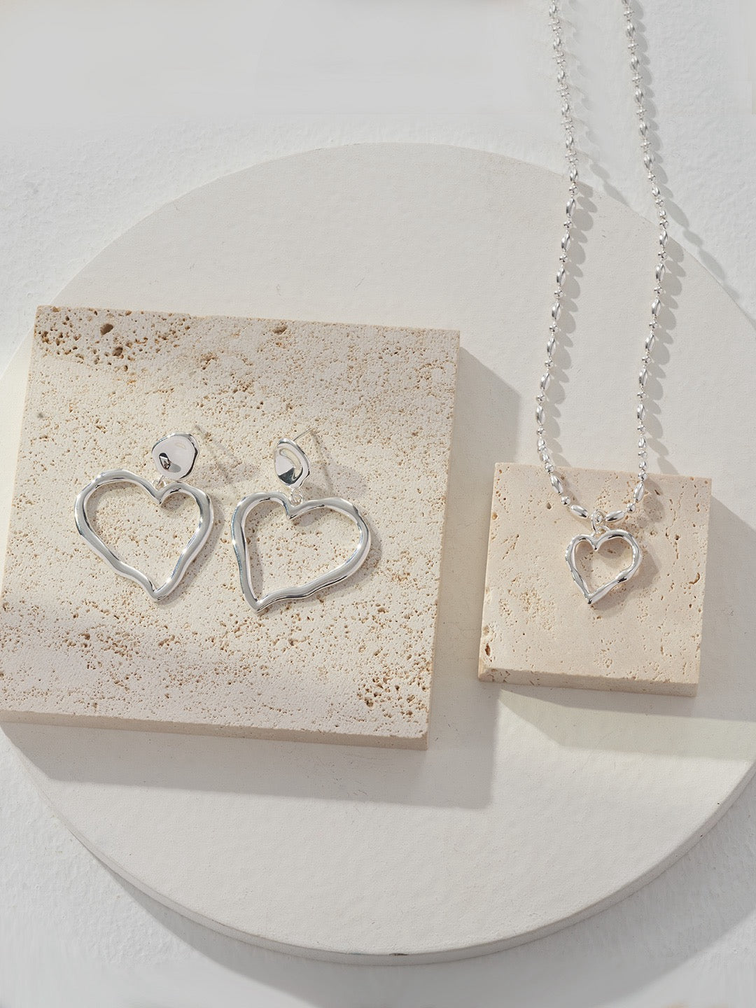 Sterling silver heart earrings