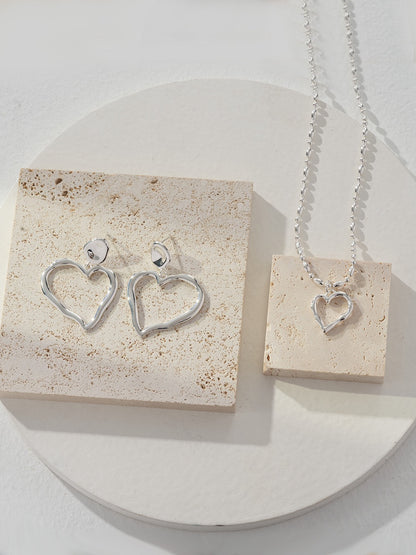 Sterling silver heart earrings