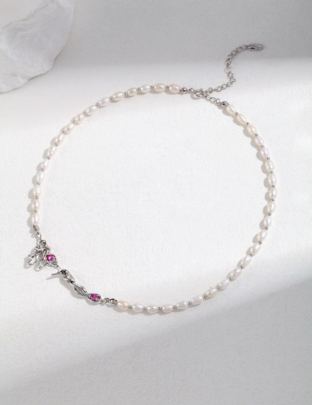 Sterling silver pearl necklace