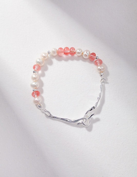 Sterling silver pearl bracelet