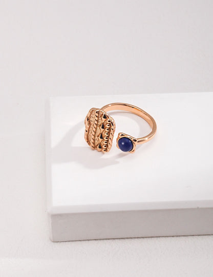 Sterling silver lapis lazuli ring