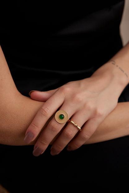 Sterling Silver Chalcedony Ring