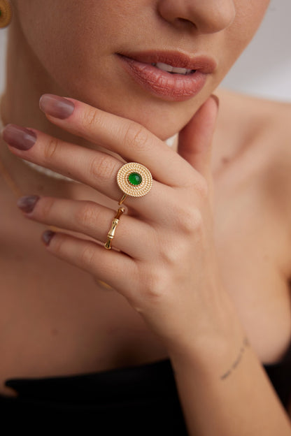 Sterling Silver Chalcedony Ring