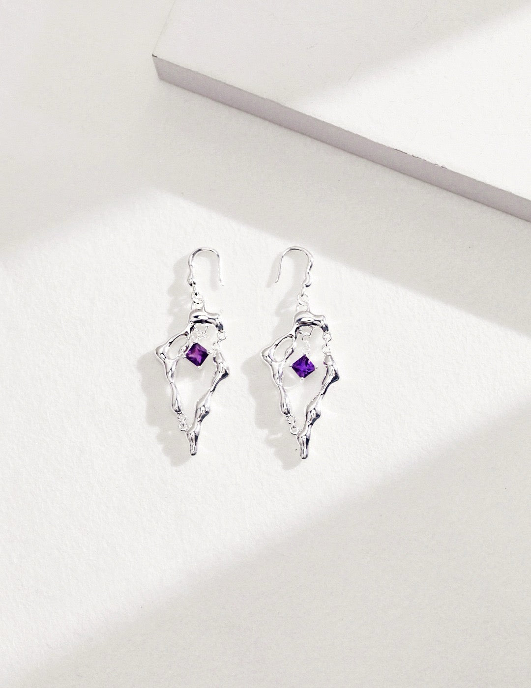 Sterling silver amethyst earrings