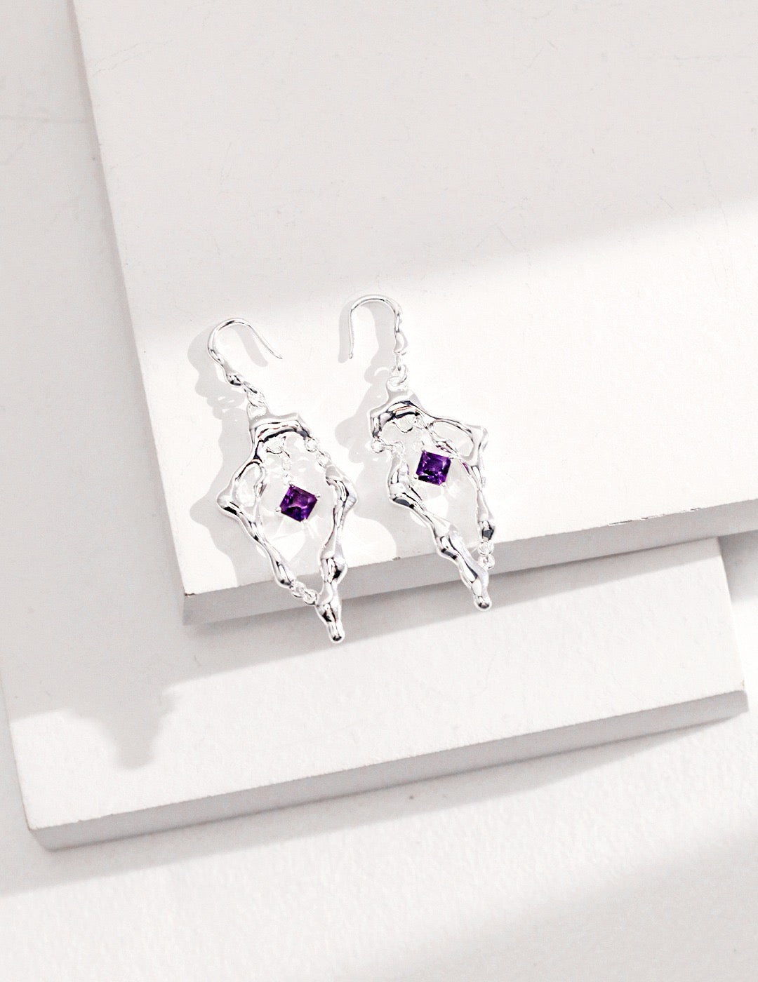 Sterling silver amethyst earrings