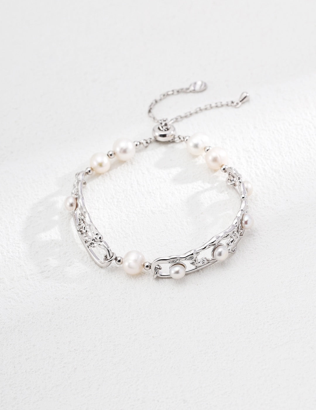 S925 Silver Vintage Natural Pearl Bracelet