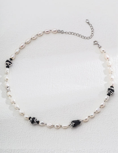 Sterling silver pearl necklace