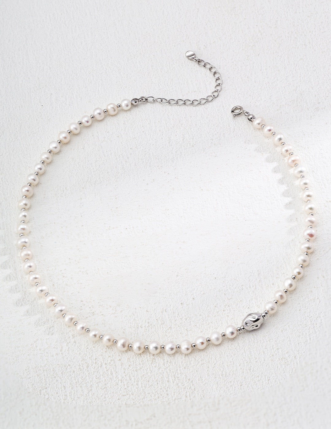 S925 Silver Simple Natural Pearl Necklace