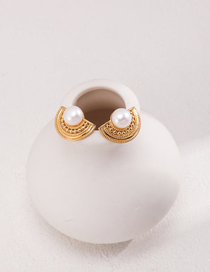 Sterling silver pearl earrings