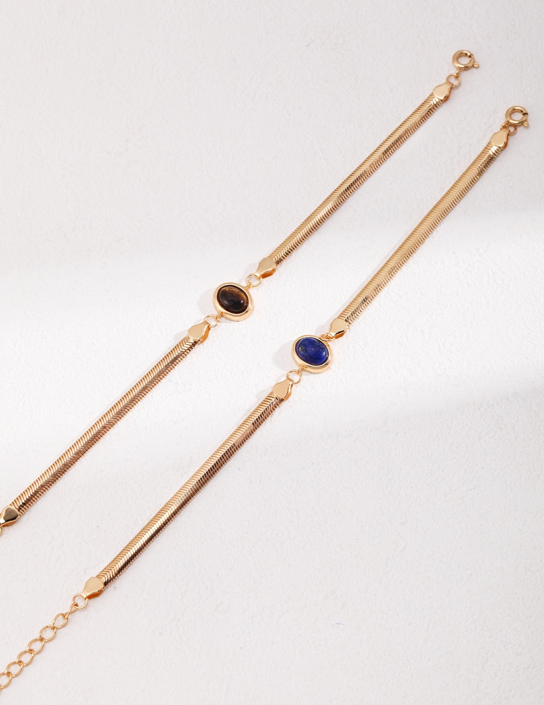 Natural lapis lazuli/tiger eye stone temperament bracelet