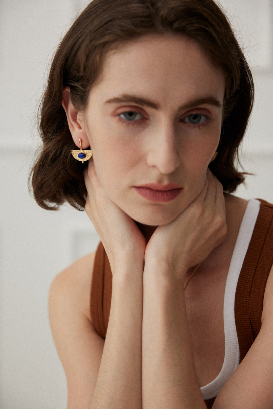 Sterling silver lapis lazuli earrings