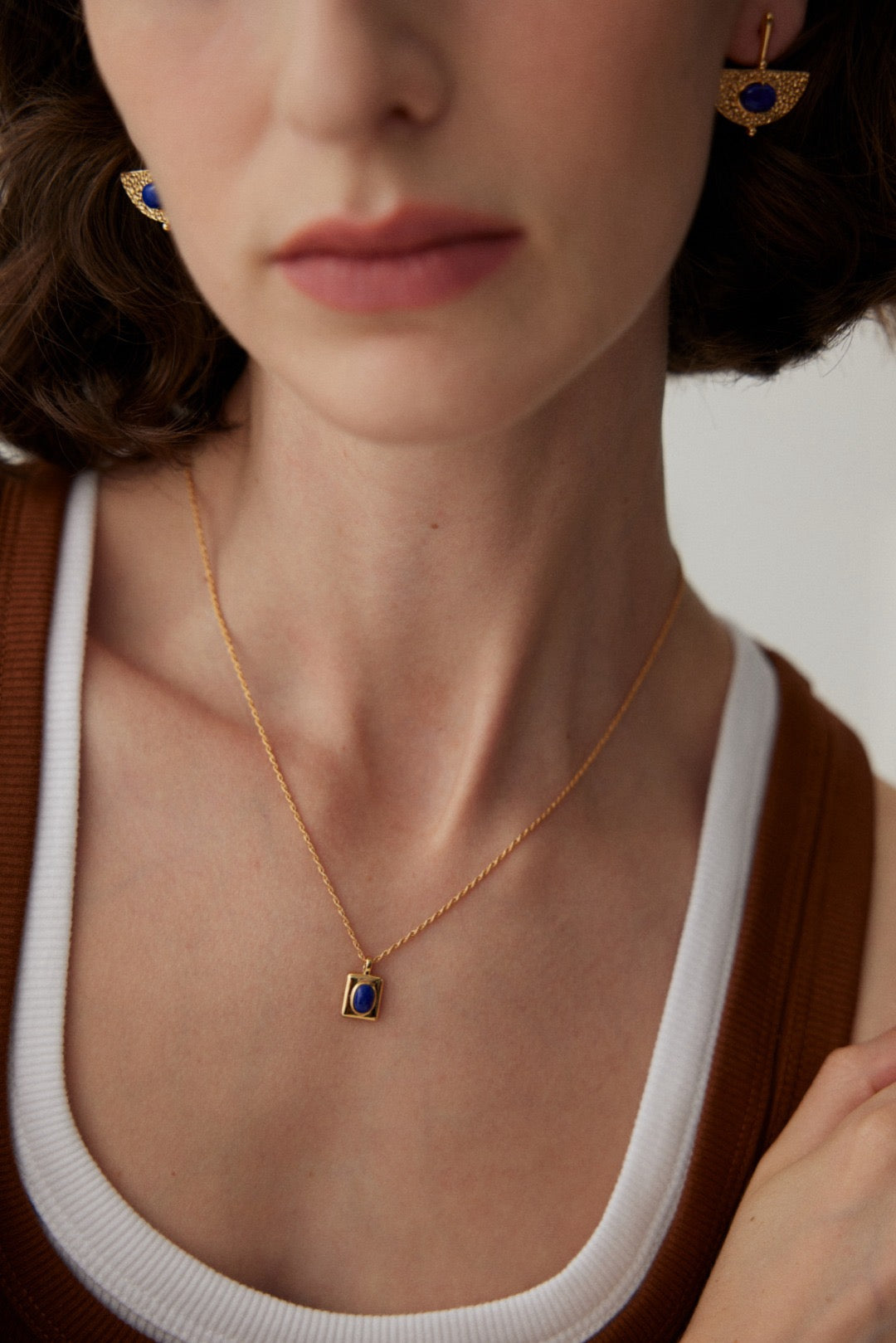 Sterling silver lapis lazuli necklace